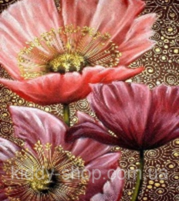 Алмазна вишивка. Картина на підрамнику "Маковий сон" , розмір 40х50, фото 1