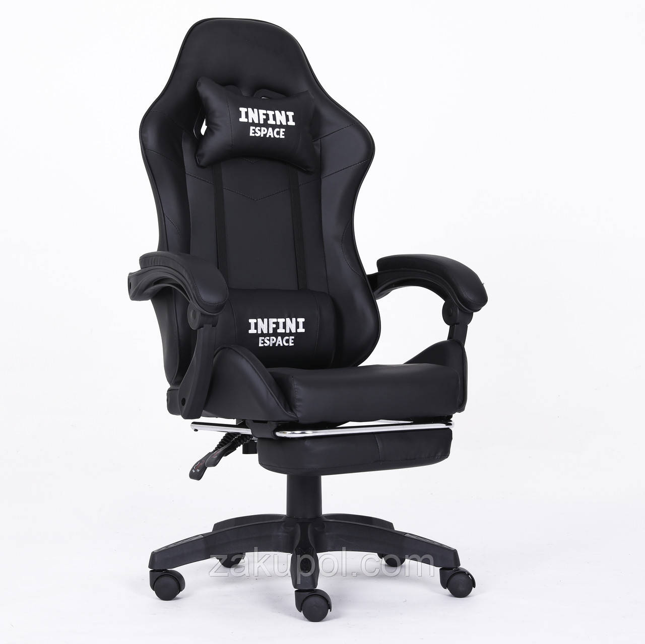 Комп‘ютерне крісло з підставкою для ніг INFINI ESPACE Чорний, фото 1