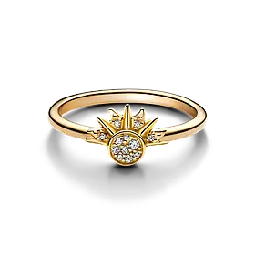 Срібна каблучка в стилі PANDORA 925 проба Sky Sparkling Sun Блискуче Сонце ПАНДОРА