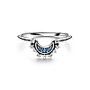 Срібна каблучка в стилі PANDORA "Блискучий блакитний Місяць" 925 проба розмір №8 (17,5) "Sky Blue Luminous Moon" ПАНДОРА, фото 2