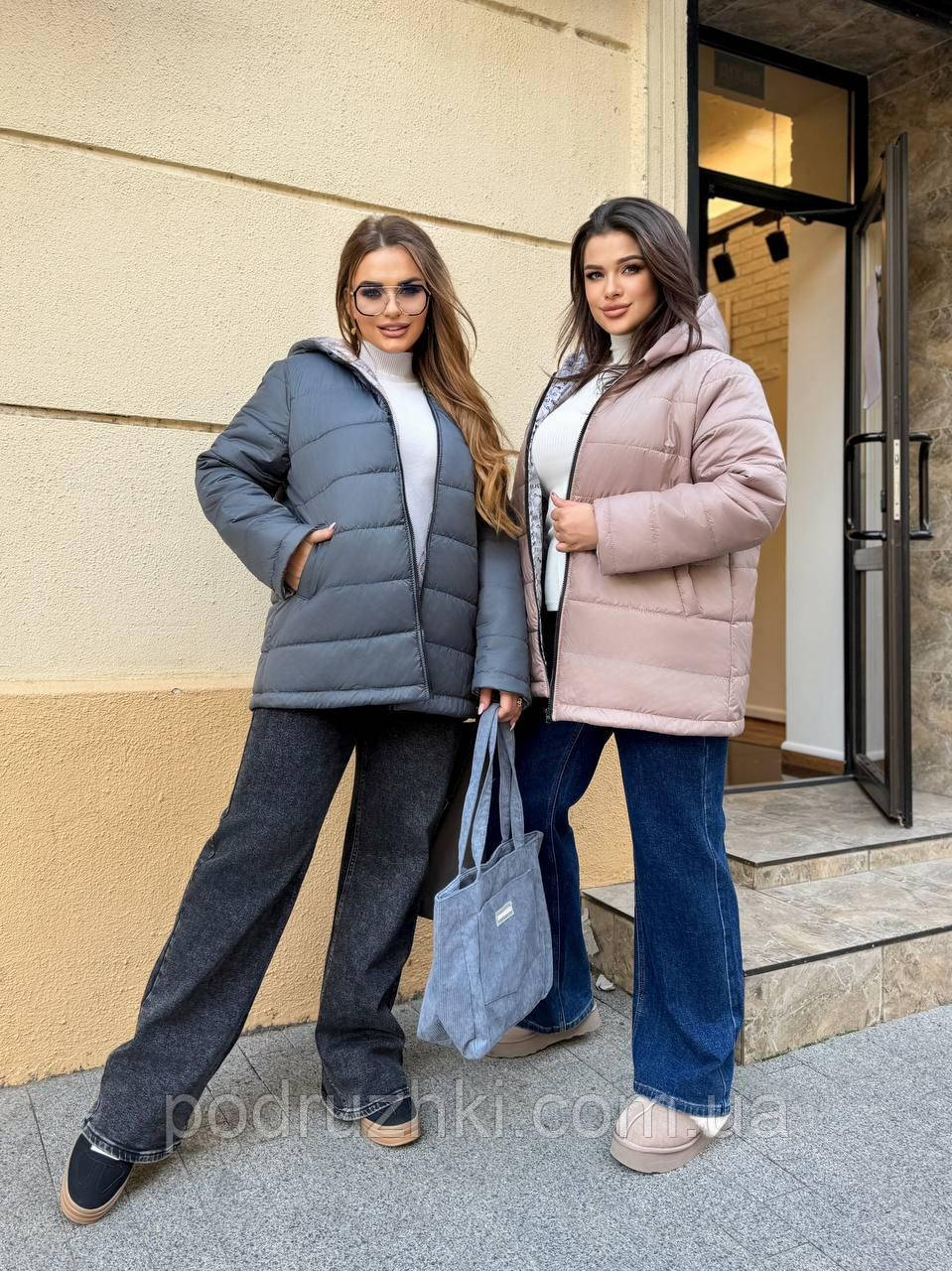 Жіноча куртка стьогана Тканина: плащівка Лаке + синтепон 150 на підкладці. Розміри 50-52, 54-56, 58-60, фото 1