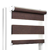 Роллеты День Ночь Жалюзи Рулонная штора День-Ночь Темно-коричневая