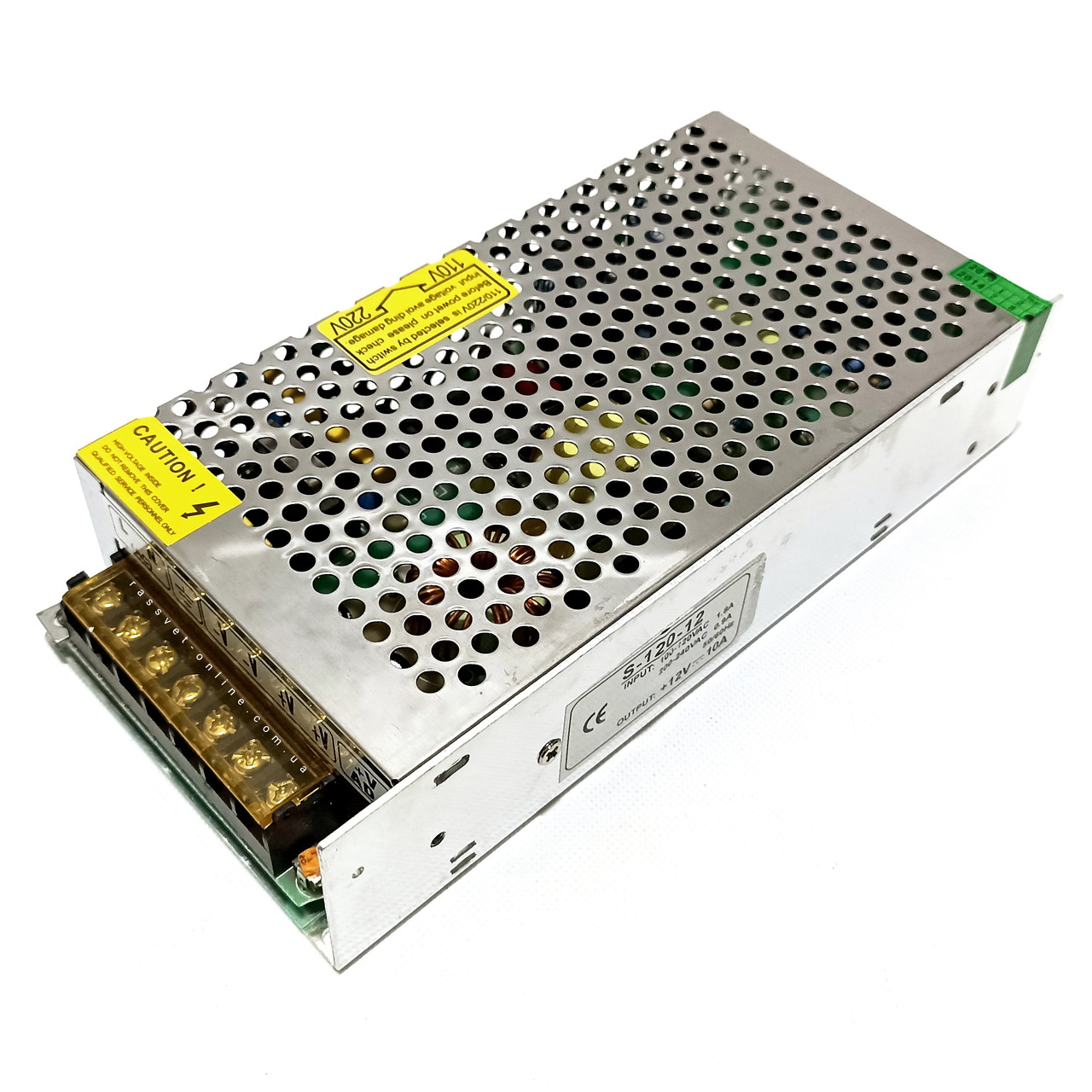 Блок живлення "Спеціаліст" 120W 12V 10А металевий 200х97х43мм (120Вт 12В 10А) для світлодіодної стрічки, модулів, лінійок
