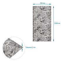 R061-2 Панель стінова у рулоні 3D 700мм*3,08м*2мм мармур чорний (D) SW-00002536, фото 5