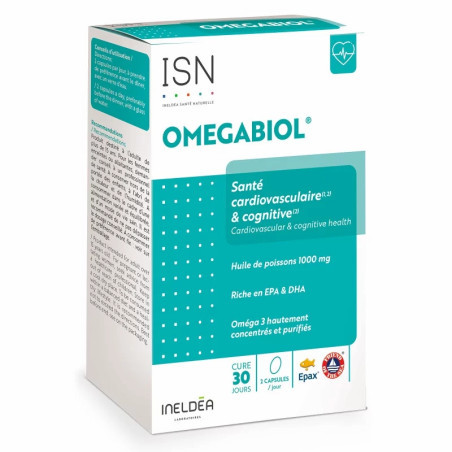 Комплекс Ineldea Омегабіол 1000/ OMEGABIOL® 1000 - здорова серцево-судинна система та головний мозок Sante Naturelle.60 капсул