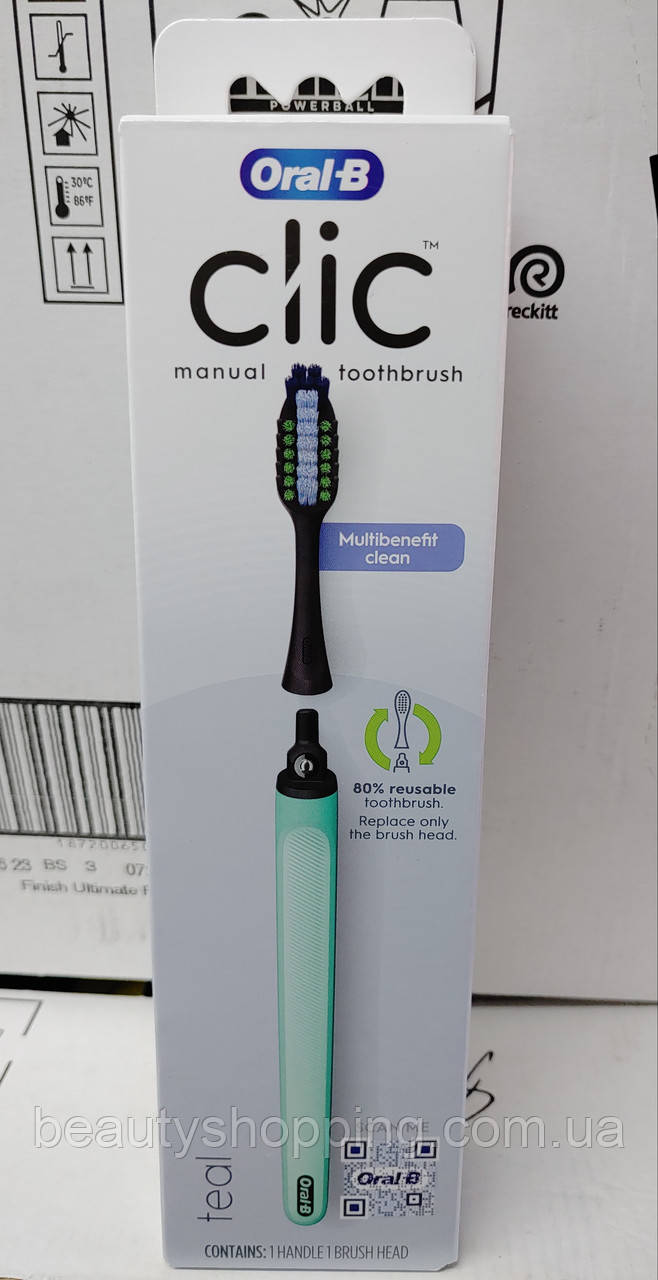 Мануальна зубна щітка Oral B Clic Teal manual toothbrush