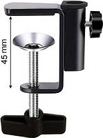 Кріплення суцільнометалеве для настільної лампи AVADONA, універсальне, чорне ключ