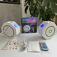 Музичний нічник-проектор зоряного неба з пультом керування Octagon Projector Light XL-818, фото 5