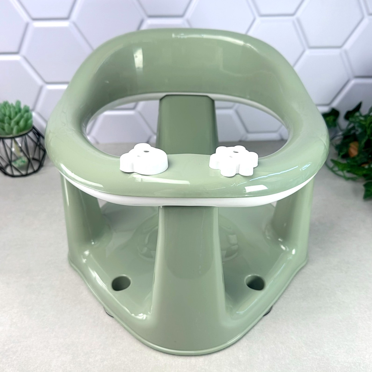 Пластикове сидіння для купання малюків Хакі Baby Seat
