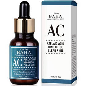 Сироватка для проблемної шкоїрі Cos De Baha AC Azelaic Acid Hinokitiol Clear Skin Serum (30 ml)