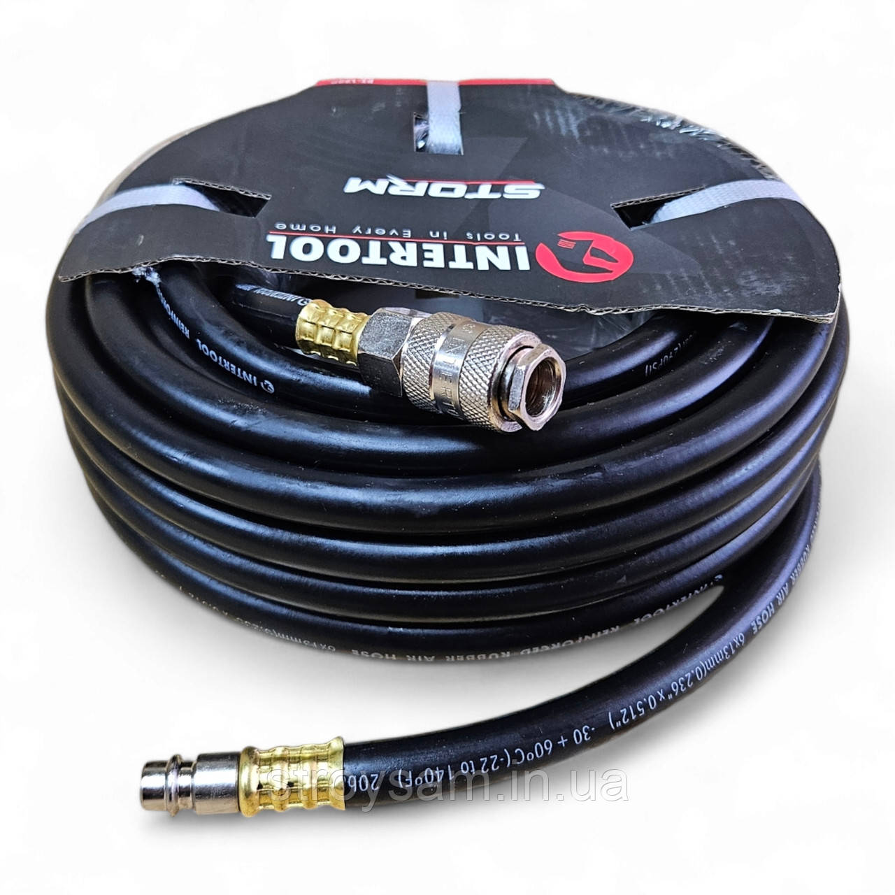 Шланг для компресора 10 м Intertool STORM 10.6/13, фото 1