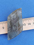 Лабрадор  камінь без оправи. Кабошон натуральний лабрадор 65*28*6 мм. Індія., фото 7