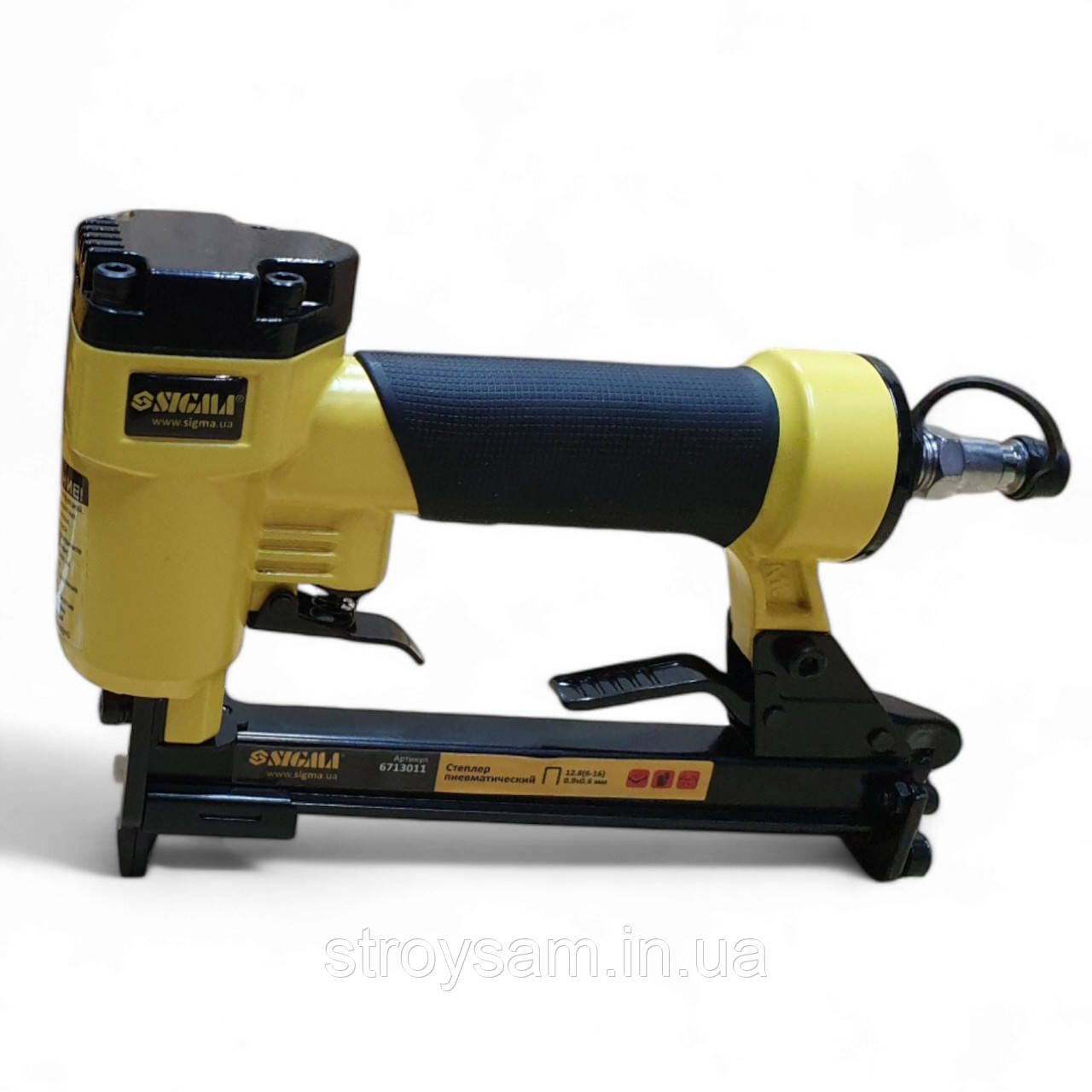 Пневмостеплер будівельний для меблів на скобу 12.8 мм SIGMA 6713011, фото 1