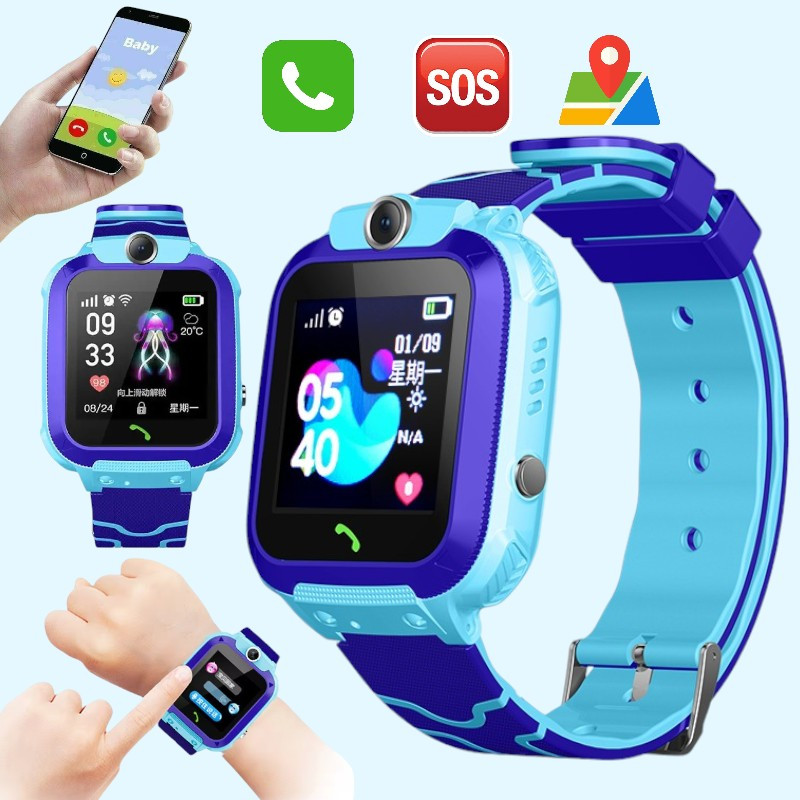 Дитячий смарт-годинник XO H100 Smart Watch Kids з камерою та функцією дзвінка Розумний годинник з GPS-трекером, блакитний