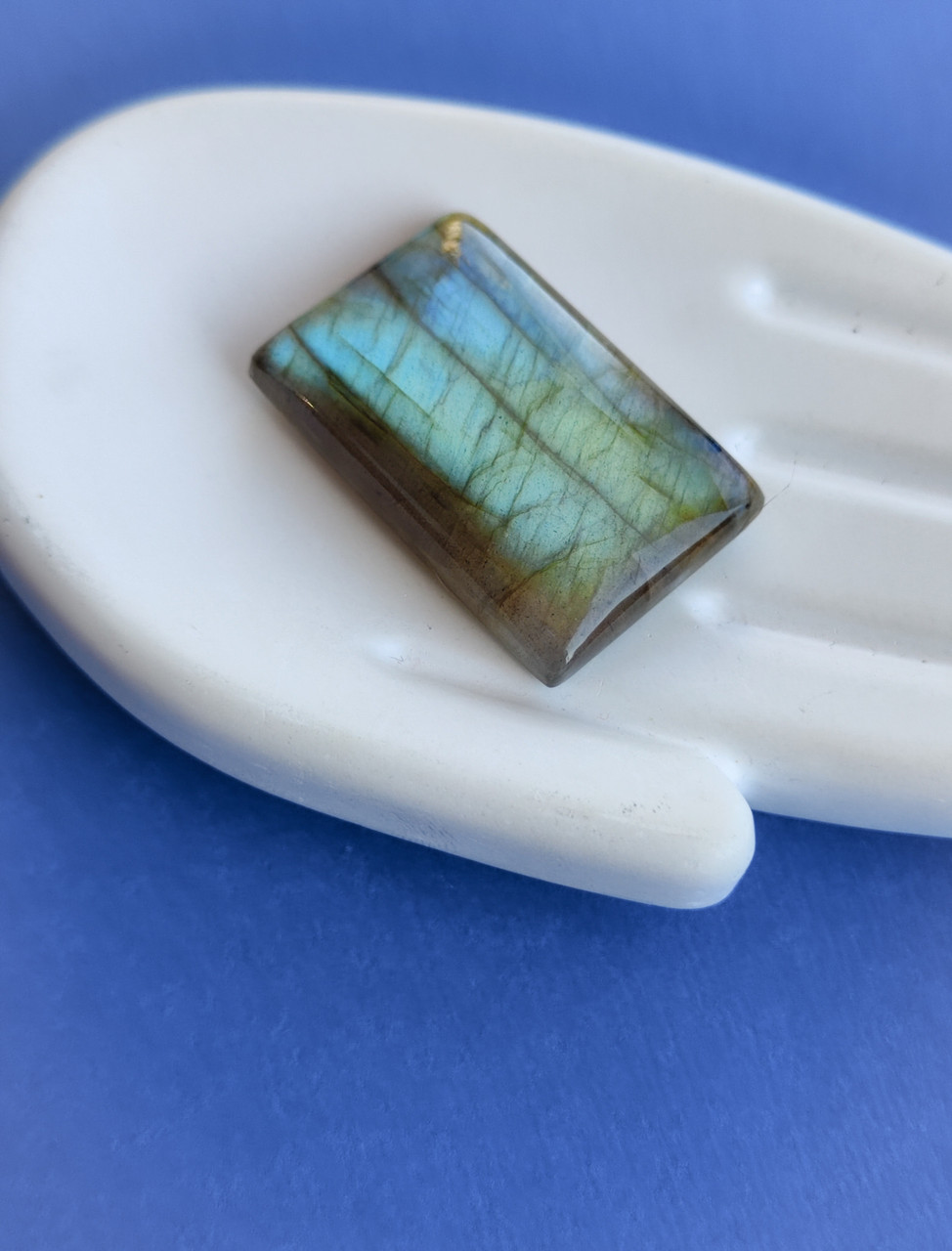 Лабрадор камінь без оправи. Кабошон натуральний лабрадор 30*20*6,5мм. Індія., фото 1