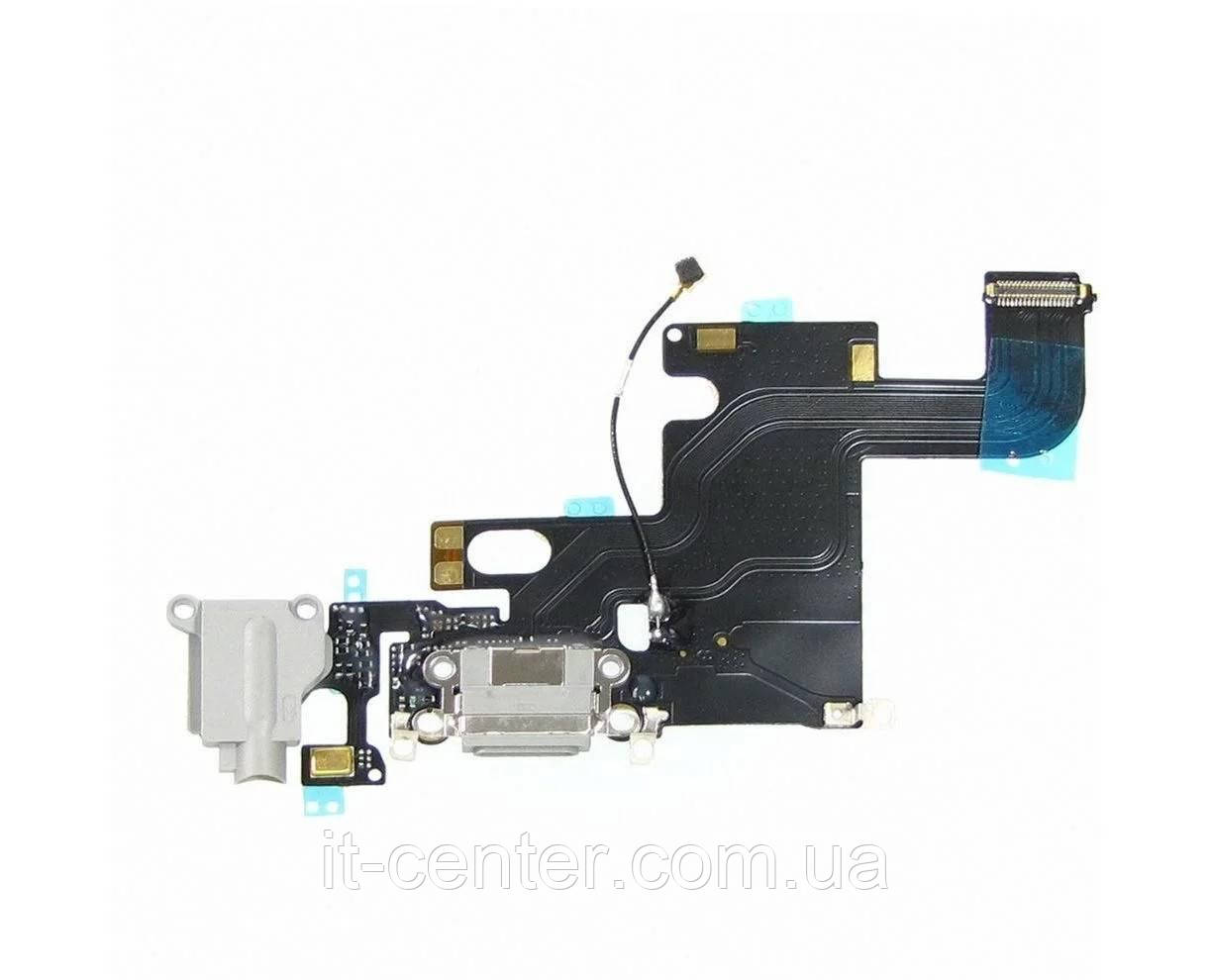Шлейф (Flat cable) iPhone 6 з роз'ємом зарядки, з роз'ємом навушників, з мікрофоном білий