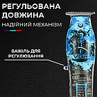 Професійний акумуляторний триммер зі світлодіодним індикатором, акумуляторна машинка для стрижки волосся VGR, фото 8