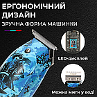 Професійний акумуляторний триммер зі світлодіодним індикатором, акумуляторна машинка для стрижки волосся VGR, фото 9