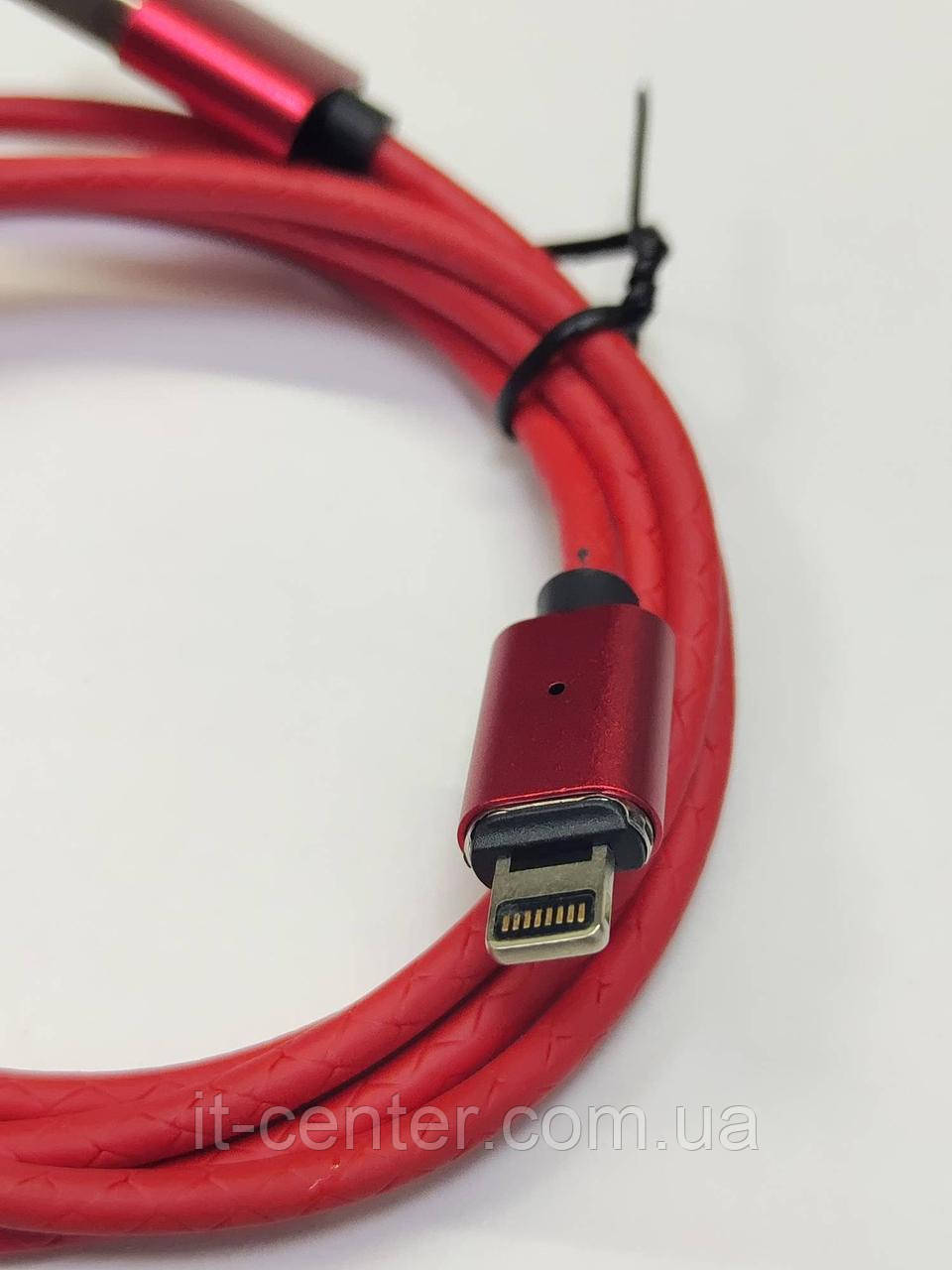 Кабель магнітний iPhone (Fonken) червоний 1м.