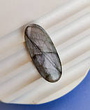 Лабрадор овал камінь без оправи. Кабошон натуральний лабрадор 42*18*6 мм. Індія., фото 3