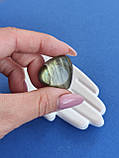 Лабрадор крапля камінь без оправи. Кабошон натуральний лабрадор 26,5*28*9 мм. Індія., фото 6