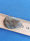 Лабрадор крапля камінь без оправи. Кабошон натуральний лабрадор 31*21*6 мм. Індія., фото 3