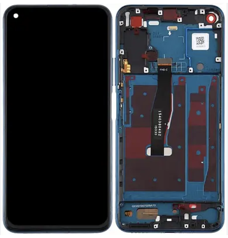 Дисплей (екран) для Honor 20; Huawei Nova 5T, чорний, оригінал PRC з передньою панеллю синього кольору,, фото 1