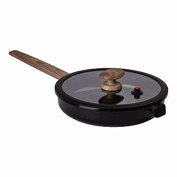 Алюмінієва сковорода 2,7 л з керамічним покриттям антипригарним Ø 26 см чорна MGC HP-4-458B