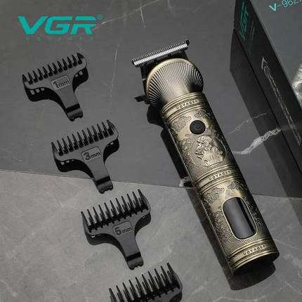 Машинка для стрижки волосся голови VGR V-106, Професійний бездротовий триммер, Тример BL-876 для вусів, фото 1