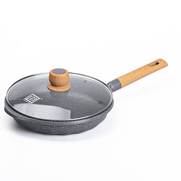 Алюмінієва сковорода 2,8 л з мармуровим антипригарним покриттям Ø 28 см сіра MGC HP-4-425G