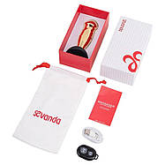 Вібромасажер простати LOCKINK SEVANDA Hercules, золотистий, 10 режимів, пульт ДУ, знімна присоска, фото 2