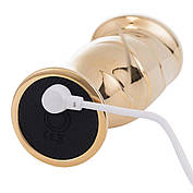 Вібромасажер простати LOCKINK SEVANDA Hercules, золотистий, 10 режимів, пульт ДУ, знімна присоска, фото 5