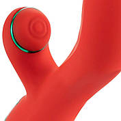 Вібратор-кролик із флоггером LOCKINK SEVANDA Whip Vibrating Massage Wand - Red & Green, фото 4