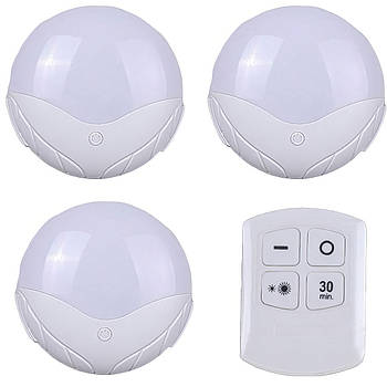 Набір із 3 світлодіодних настінних світильників з пультом ZH-8103 Акумуляторні світильники для дому