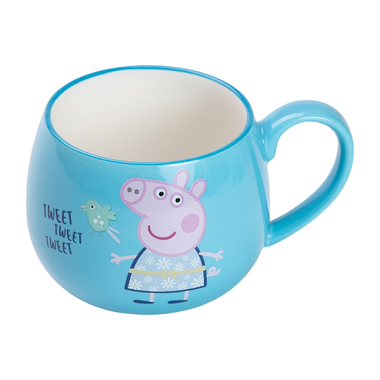 Кухоль Peppa Pig керамічна 400 мл Peppa Pig чашка для подарунка Peppa Pig синя