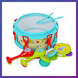 Дитяча музична іграшка ML6601 барабан бубон маракаси