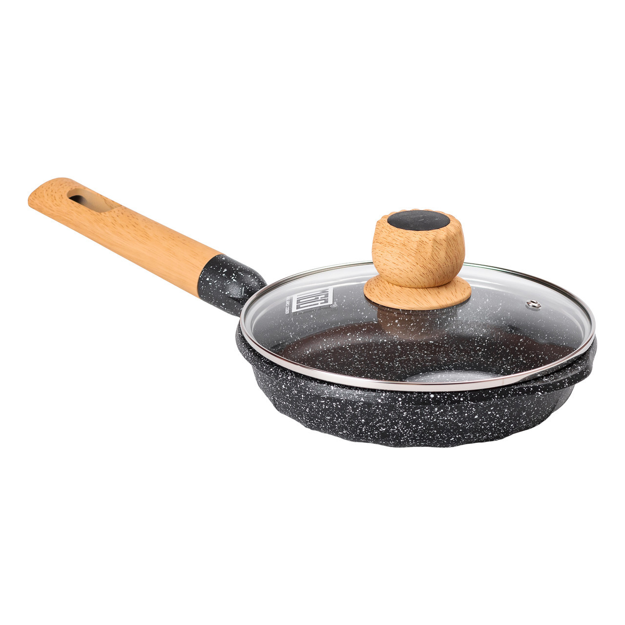 Алюмінієва каструля Marble з антипригарним покриттям 1 літр Ø 20 см Black MGC