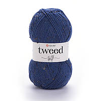 YarnArt TWEED (Твід) № 230 синій (Пряжа напіввовняна, нитки для в'язання)