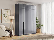 Шафа Тео 2Д3Ш 2105х896х547мм Антрацит мат/графіт мат Миро-Марк, фото 4