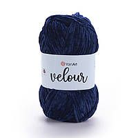Yarnart VELOUR (Велюр) № 848 синій (Пряжа, нитки для в'язання)