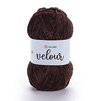 Yarnart VELOUR (Велюр) № 852 коричневий (Пряжа, нитки для в'язання)