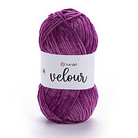 Yarnart VELOUR (Велюр) № 855 фуксія (Пряжа, нитки для в'язання)