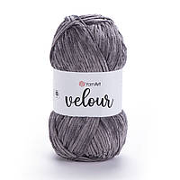 Yarnart VELOUR (Велюр) № 858 сірий (Пряжа, нитки для в'язання)