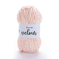 Yarnart VELOUR (Велюр) № 869 блідий персик (Пряжа, нитки для в'язання)