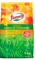 Удобрение минеральное "Флоровит для газонов осень" 3 кг для осенней комплексной подкормки газонной травы