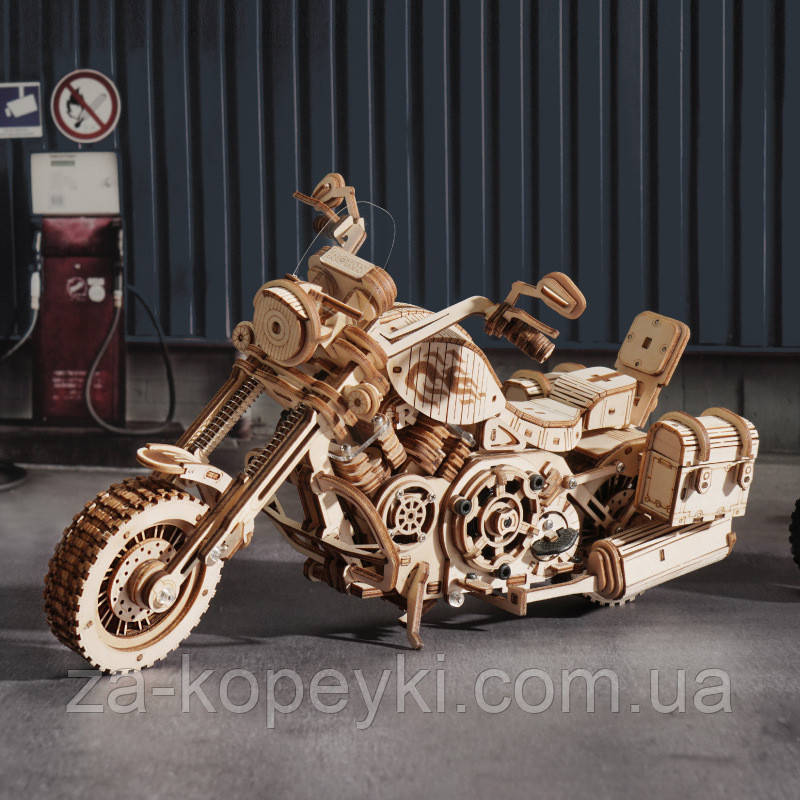 Дерев'яний 3D конструктор Robotime Motorbike cruiser LK504