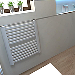 Біла рушникосушка з ТЕНом 500х700 Instal Project RETTO RET-50/70, фото 10