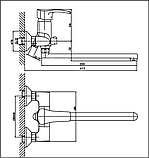 Змішувач для ванни Хайба з довгим носом гусаком латунний одноважільний з душем Haiba Onix 006 EURO, фото 2