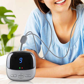 Навісний пульсуючий розумний масажер для шиї Smart Hanging Neck Сріблястий, фото 3