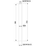 Подовжувач для душових систем INVENA 30 см, чорний, фото 2